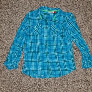 Girls blue/green flannel